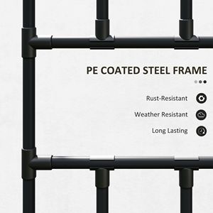 Arco da Giardino in Metallo Alto 2,4 Metri con Rete per Piante Rampicanti, Supporto per Piante da Interno, Recinzione per Cetrioli - Product Image 6
