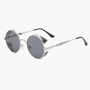 RTS Trending Metal Full Rim Round Steam Punk <b>Sunglasses</b> 2026 for Unisex Fashion UV400 Protection PC Lenses - Product Image 5
