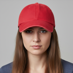 Gorra de Béisbol Deportiva Roja de 6 Paneles, Ajustable, Unisex, de Sarga de Algodón, Color Sólido, Informal, para Adultos, Hombres y Mujeres, Venta al Por Mayor - Product Image 6