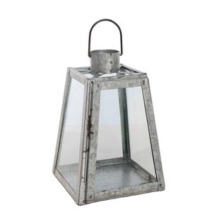 Galvanized Metal <b>Candle</b> Jar With Tempered Glass Display Decorative Metal Lantern at <b>Cheap</b> Price - Product Image 1