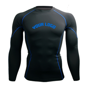 Professional Unisex Rash Guard <b>Compression</b> Fit Polyester/Nylon UPF50+ Anti-Bacterial Eco-Friendly Breathable Quick Dry Full - Product Image 3