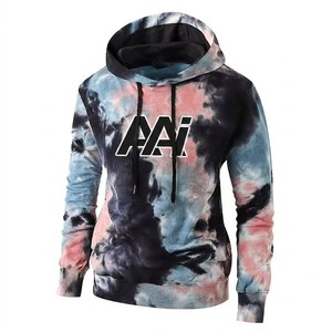 Unisex Vintage Wash Ouality Fleece Hoodies Custom Pullover Relaxed Tie Dye Manufacturer Clothing Factory OEM ODM Supply - Product Image 1