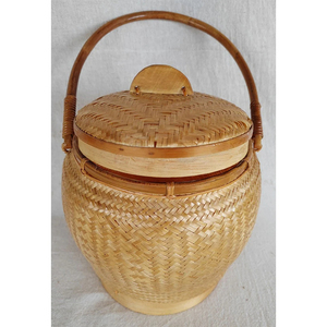 Handicraft Woven Bamboo Bag Eco Friendly Purse Natural Handmade Tote Fashion Storage Bag Sustainable Material OEM Supplier - Product Image 1