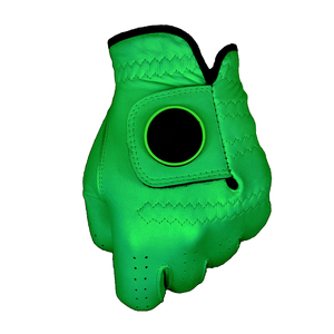 Gant de golf en cuir véritable vert, main droite, antidérapant, respirant, unisexe, fermeture auto-agrippante, gant de sport - Product Image 6