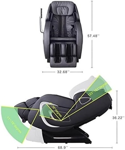 Silla de Masaje Eléctrica de Lujo - Masaje de Cuerpo Completo y Cuello, Diseño Plegable, Función Musical, Material de Cuero - Product Image 2