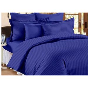 Hotel Home <b>Bedding</b> Set 300TC Single Pack of 2 Cotton Stripe Sheet Waterproof 250TC Embroidered Pattern 4pcs Sheet Set - Product Image 1
