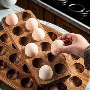 Support à œufs en spirale en bois fait main pour le stockage, la présentation et l'organisation des œufs, disponible au prix d'usine – Exportateur indien - Product Image 1