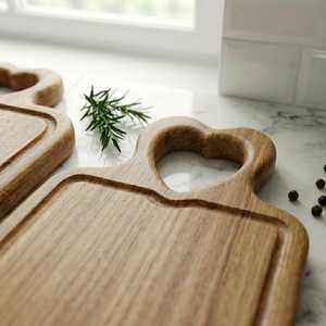 Planche à découper en bois d'acacia personnalisée, écologique, non toxique, antibactérienne, durable et compatible lave-vaisselle pour pâtisseries et fromages - Product Image 5
