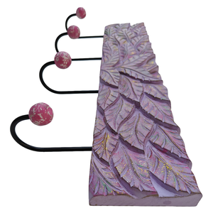 Smart Art Wood Carving Leaf Carve Decorative <b>Wall</b> <b>Key</b> <b>Hook</b> Modern Decor Clothing Hanging <b>Wall</b> Mounted <b>Key</b> Hanger Engineered Wood - Product Image 4