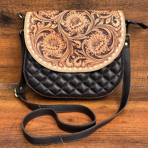 Bolso bandolera con solapa de cuero mecanizado a mano de diseñador de lujo para mujer, bolsos de hombro acolchados con entramado de diamantes de cuero genuino a la moda - Product Image 2