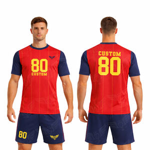 Maillot de football d'Albanie SIDDIQUI HOSINEX rouge et noir, respirant, avec impression sérigraphique, emballage personnalisé - Product Image 5
