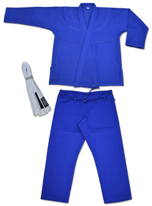 Kimono de judo 100 % coton unisexe pour adulte, tenue d'arts martiaux coupe classique, options de couleurs noir, blanc, bleu, durable, teint uni - Product Image 3
