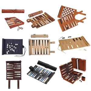 Hot Sales Luxury Travel <b>Backgammon</b> Leather Roll up <b>Backgammon</b> <b>Board</b> Games for Adults Foldable Leather <b>Backgammon</b> Set - Product Image 1