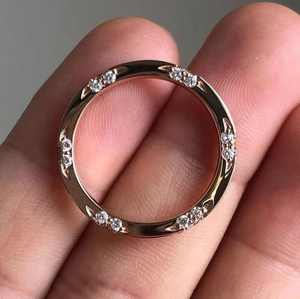 Bague minimaliste délicate en diamant de culture pour femmes, or rose 14 carats, bijoux fins pour fiançailles, anniversaire, mariage, idéale pour un cadeau - Product Image 4