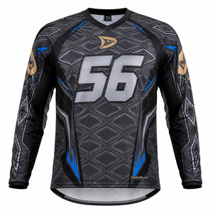 Maillot de motocross personnalisé à manches longues, respirant, en polyester, pour course tout-terrain, fabricant de maillots de moto tout-terrain - Product Image 2