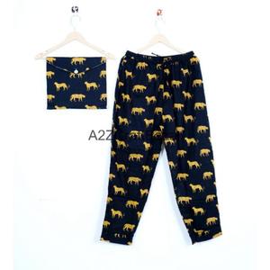 Conjunto de Pijama Floral Estampado a Mano 100% Algodón Puro, Tejido de Punto Hecho a Mano, Ropa de Estar por Casa para Verano, Hotel, Damas de Honor - Product Image 2