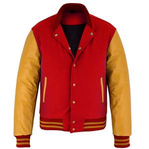 Red wool varisty <b>jackets</b> Custom Style Winter <b>jacket</b> Leather /Wool made Varsity <b>Jackets</b> for Online sale in cheap price - Product Image 2