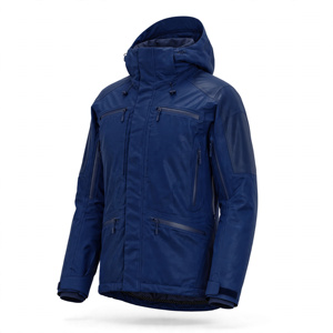 Men's Blue <b>Long</b> Finished <b>Hooded</b> <b>Puffer</b> <b>Jacket</b> Waterproof Windproof Solid Color Polyester Winter Sporty Zipper Closure Regular - Product Image 6