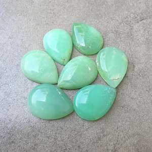 Crisoprasa Verde Natural AAA+ en Forma de Pera, Cabujón con Base Plana, Calibrada, Piedra Preciosa Suelta para Joyería - Product Image 6