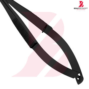 Ciseaux de beauté à ressort légers, antidérapants, durables et populaires, de couleur noire unie, de bonne qualité, à prix de gros, pour la personnalisation. - Product Image 4