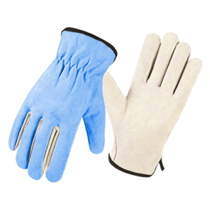 Guantes de Conducción de Cuero Vacuno Genuino Blanco Natural, Guantes de Seguridad Industriales Resistentes para Camioneros, Uso General, CE - Product Image 5