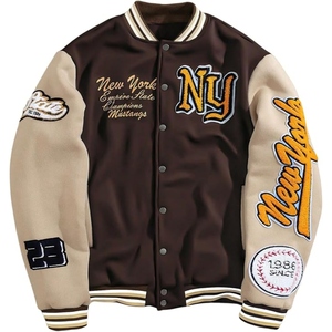 Chaqueta Universitaria OEM Personalizada, Chaqueta Bomber Letterman, Chaqueta Universitaria de Mezcla de Lana, Ropa Urbana, Ropa de Equipo, Parches Bordados, Marca Privada - Product Image 1
