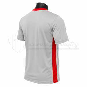 Camiseta de Fútbol Personalizada Blanca y Roja de Manga Corta, Uniforme Deportivo para Equipos, Fabricante OEM ODM, Ropa Deportiva al por Mayor - Product Image 4