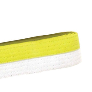 Green and <b>Blue</b> Karate Belt <b>Roll</b> with White Band Polyester/Cotton Quick Dry for Adults - Product Image 6