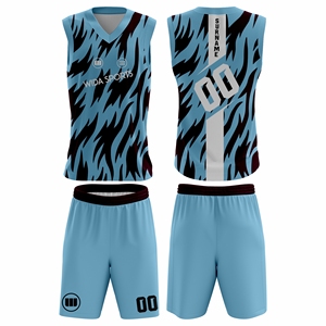 ผู้ผลิตชุดบาสเก็ตบอล Wida Sports แบบ OEM ODM ชุดเสื้อและกางเกงขาสั้นสั่งทำพิเศษ ระบายอากาศได้ดี น้ำหนักเบา แห้งเร็ว 100% - Product Image 1