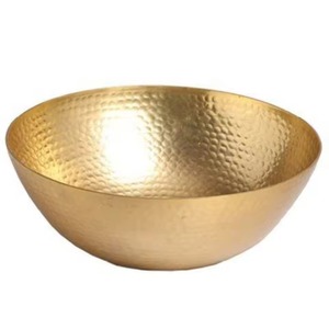 Bol de Metal Dorado Hecho a Mano, Estilo Glamuroso, Plato Decorativo para Servir Comida en Fiestas, Más Vendido - Product Image 4