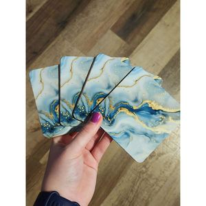 Handcrafted Modern Resin <b>Coasters</b> for Homes-Oval and Round Design for Style and Functionality - Product Image 3