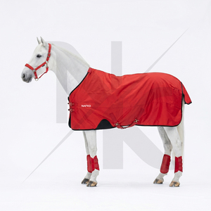 Fournitures équestres, couverture légère pour cheval, imperméable, couverture d'extérieur respirante, bâche de pluie pour chevaux avec sangles pour les jambes - Product Image 5