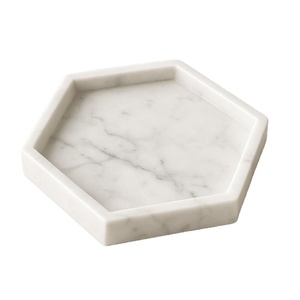Venta caliente elegante mármol Hexagonal bandeja para servir Platos y platos para aperitivos decoración del hogar uso - Product Image 1