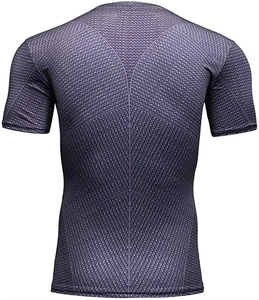 Nuevas llegadas: Camisetas de compresión de manga corta con diseño clásico estampado, ropa deportiva para exteriores, camisetas de compresión para hombre. - Product Image 6