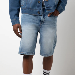 Custom Denim <b>Shorts</b> <b>Set</b> Men Casual Shirt and <b>Shorts</b> for Wholesale - Product Image 5