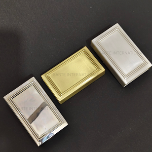 Custom Brass <b>Matchbox</b> Cover Sleeve Luxury Personalized Logo Embossing Premium Metal Holder Classic Style Durable Household Use - Product Image 5
