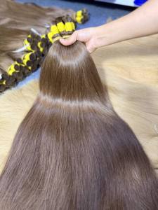 Article Populaire : Extensions de Cheveux Humains Vietnamiens 100g Couleur Claire 60cm Longueur Super Double Drawn Lots en Gros Raides Naturels - Product Image 3
