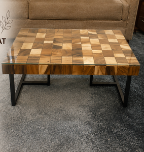 Table basse en bois d'acacia, meubles de salon modernes, faits à la main, durables, écologiques - Product Image 2