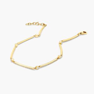 Women's Luxury Bar Diamond <b>Bracelet</b> with Natural Round Brilliant Cut Filled Diamonds in White <b>Gold</b> - Product Image 5