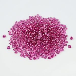 Turmalina Rosa Natural de 2 mm, Corte Brillante Redondo, Facetada, Piedra Preciosa Suelta para Joyería, Turmalina Rosa Calibrada - Product Image 2