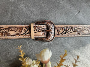 Nueva correa de bolsa de repuesto pintada a mano de cuero genuino Real con ajustadores correas de guitarra/cámara desmontables personalizadas occidentales - Product Image 4