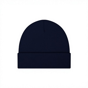 Bonnet unisexe Style Beach en mélange de laine jacquard, respirant, imperméable, avec revers, broderie de logo personnalisée, ajustable, chaud pour l'hiver - Product Image 1