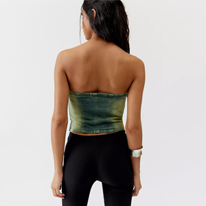 Haut court tube d'été de haute qualité, le meilleur prix de gros, hauts extensibles tendance, style imprimé décontracté, chemise pour femme à prix abordable - Product Image 3