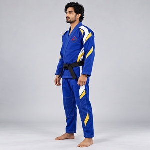 Kimono Azul de BJJ para Hombre, Corte Regular, Poliéster con Estampado por Sublimación, Uniforme Deportivo Resistente, Ropa de Artes Marciales para Adultos, Conjunto de Uniforme de BJJ - Product Image 5