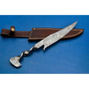 Cuchillo de Cocina Burraq Hecho a Mano, Estilo Medieval, Acero de Damasco Forjado, Hoja Multifuncional, Grosor Personalizado, DIY OEM - Product Image 4