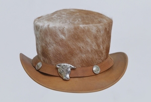 Chapeau de cowboy en cuir véritable de qualité supérieure, style western, pour ranch, rodéo, équitation, extérieur, mode, à large bord, fait main, qualité classique - Product Image 6