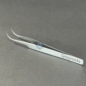 Pince à épiler courbée pour cils, en acier inoxydable, idéale pour les extensions de cils volume – Meilleure vente - Product Image 1