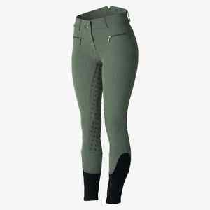 Pantalones de Montar de Cintura Alta para Mujer, Largos hasta el Tobillo, Tejidos en Spandex y Nailon, Elásticos en Cuatro Direcciones, con Bolsillos, Color Sólido - Product Image 4