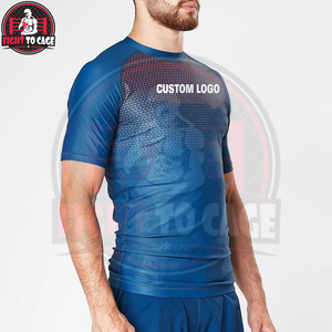 Rashguard de Compresión para Hombre, MMA, BJJ, Protección UV UPF50, Poliéster/Nailon Lavado, Secado Rápido, Transpirable, Logotipo Personalizado, Venta al Por Mayor - Product Image 5