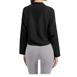 Veste de jogging et de yoga confortable ZYLO INDUSTRIES pour femmes, extensible dans quatre directions, fermeture éclair intégrale, haut de sport, fitness, manches longues, col roulé - Product Image 4